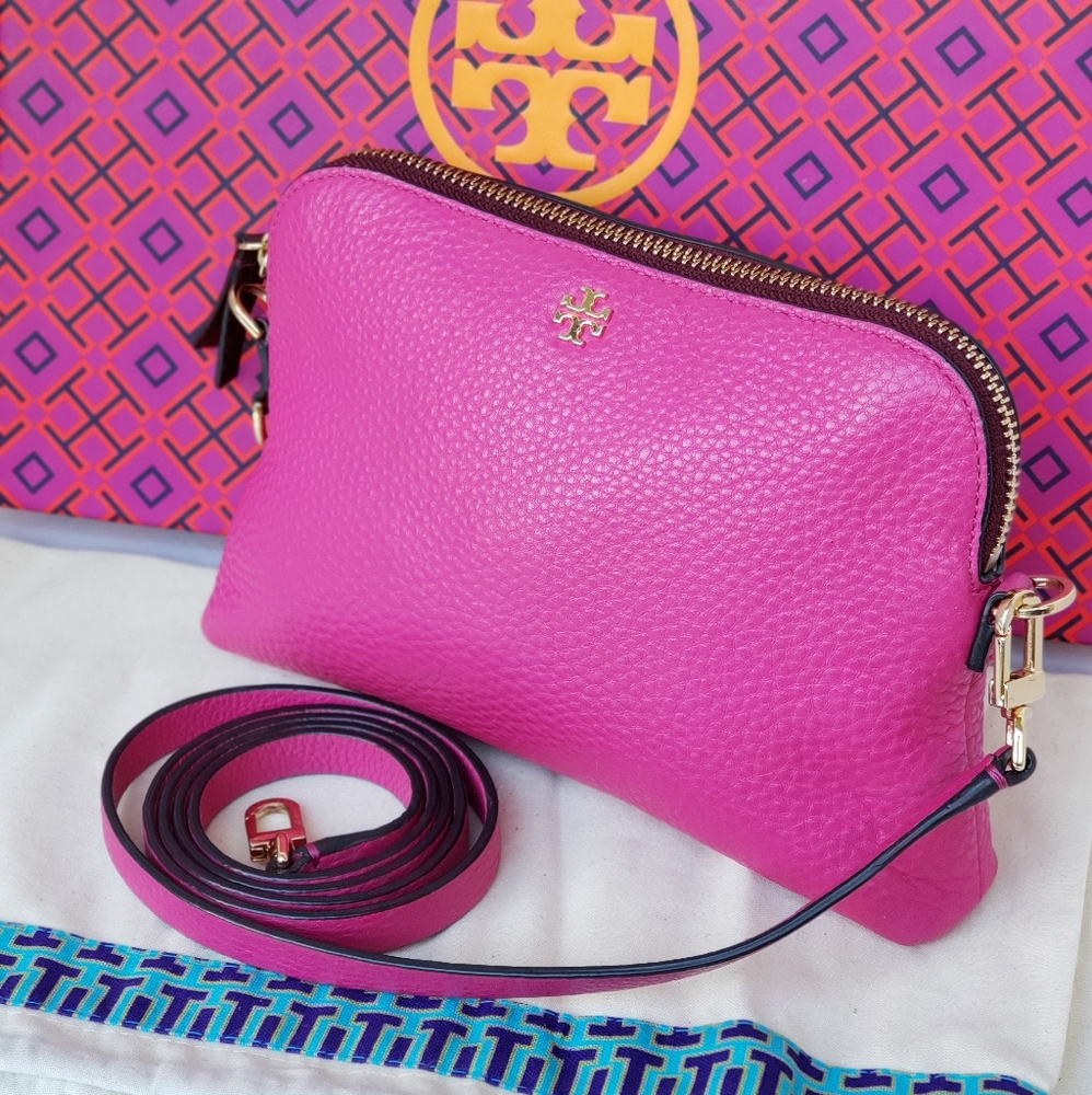 Tory Burch Kira Pebbled Leather Crossbody/Wallet